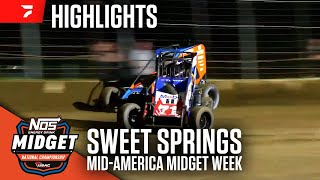 Mid-America Midget Week Opener | USAC Midgets at Sweet Springs 7/8/25 | Highlights