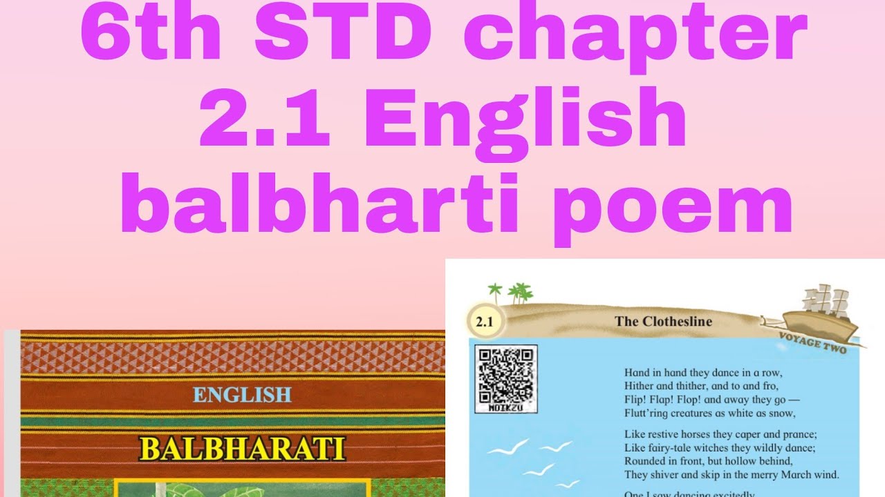 6th standard English balbharti 2.1 the clothesline full explain in