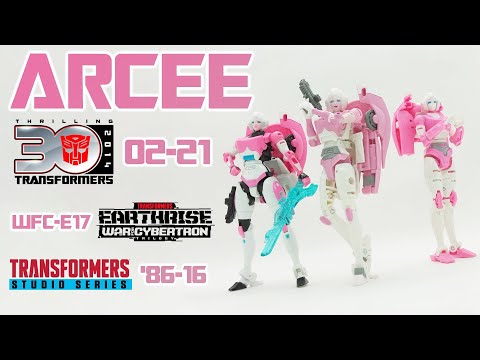 Обзор на TRANSFORMERS - Arcee (Thrilling 30 - 02-21 / Earthrise - WFC-E17 / Studio Series - '86-16)