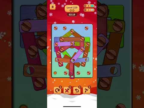 Wood Nuts & Bolts Puzzle - Level 229 Hard Level