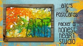 Two Mixed-Media Postcards