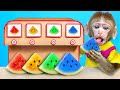 KiKi Monkey taste Colorful Watermelon Ice Cream Machine and play with Ducklings | KUDO ANIMAL KIKI