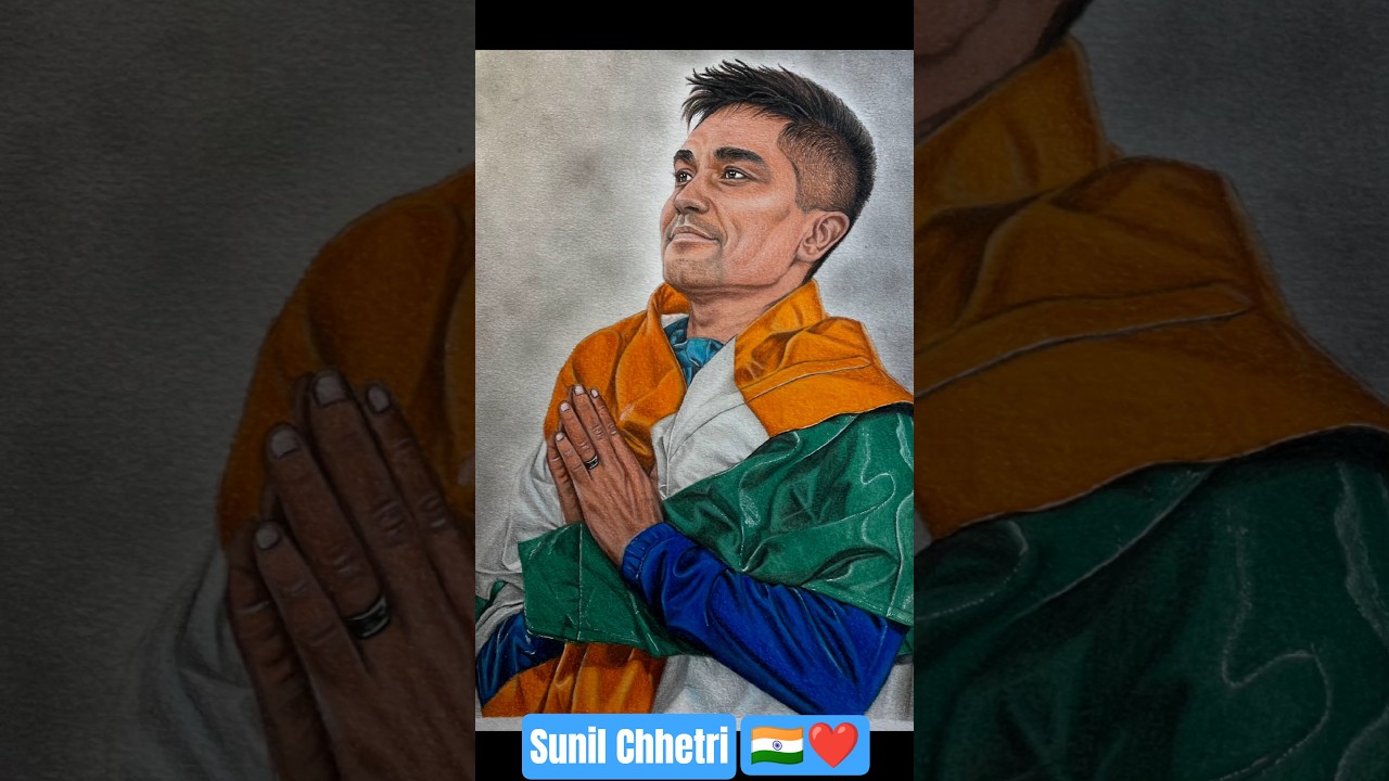 Indian Footballer Sunil chhetri sir artwork ❤️🇮🇳 #sunilchhetri #shorts