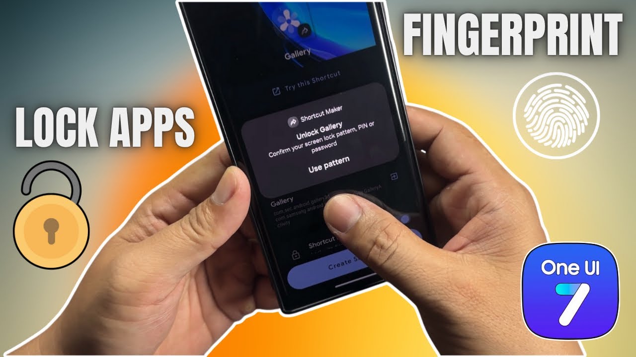 How To Lock Any Applications With Fingerprint On Samsung One UI - YouTube