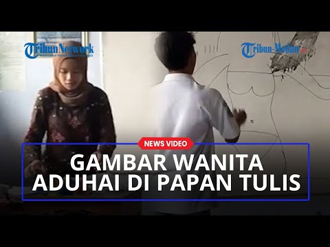 VIRAL Siswa Lecehkan Guru, Gambar Wanita Aduhai di Papan Tulis Saat Belajar