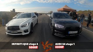 Infiniti Q50 st2 vs Audi S4 st1.