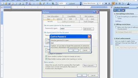 how to encrypt ms word file