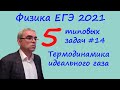 Физика ЕГЭ 2021 5 типовых задач на термодинамику идеального газа и тепловую машину