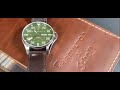 Awesome Collaboration! Hamilton X Schott NYC - Khaki Pilot Day Date Limited Edition!