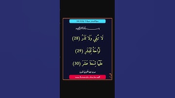سورة المدثر - سورة 74 - اية 30-28