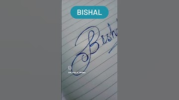 Bishal name calligraphy 🎉🎉#instagram #whatsappstatus #shorts #short #calligraphy #handwriting