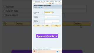 create append structure in sap abap  #shorts #subscribe #abapprogramming #sap