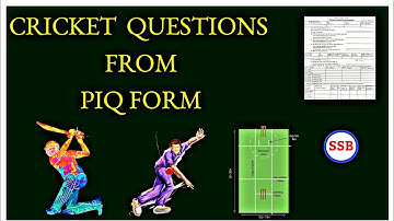 Cricket Questions from PIQ Form | SSB INTERVIEW