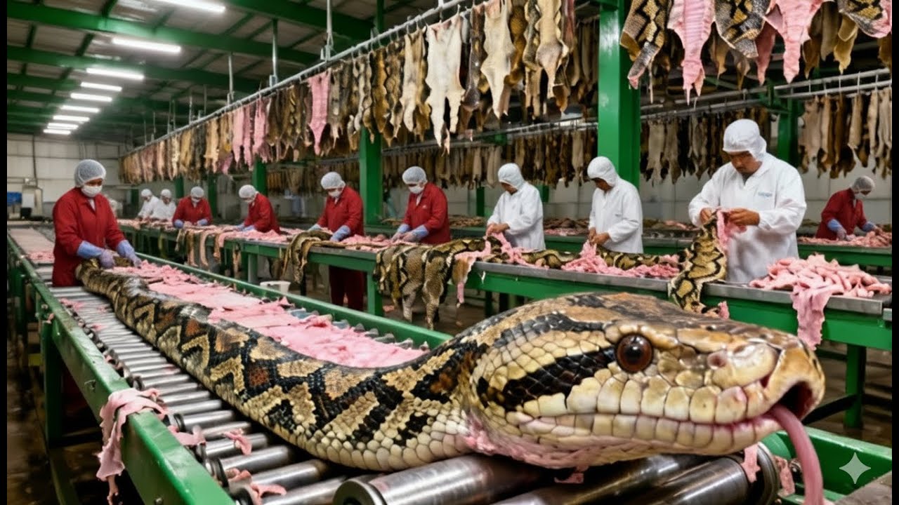 Factory Farm Python's Inside The Python Mega Factory – How $15K Jackets Are Actually Made ...