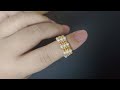 DIY手工制作串珠戒指，可以用同样的方法做成手链或者项链