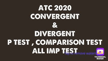 ATC 2020 CONVERGENCE AND DIVERGENCE TEST , ALTERNATING SERIES