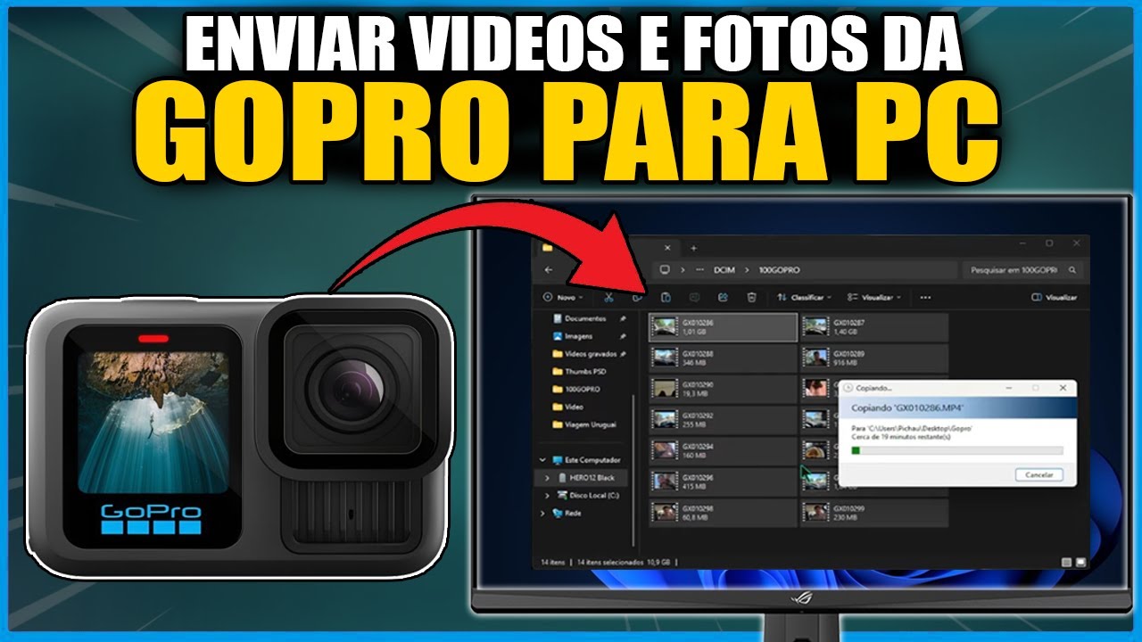 COMO TRANSFERIR e PASSAR VIDEOS e FOTOS da GOPRO HERO para PC ...