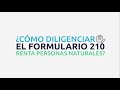 ¿Cómo diligenciar el Formulario 210 Renta Personas Naturales? - DIAN