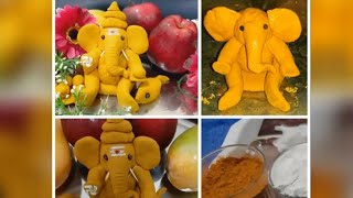  How to make Tumeric Ganesha at Home /Manchal Pillayar /மஞ்சள் பிள்ளையார்/Ganapathi Making /Tamil