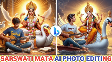 How To Create 3D Ai Image | Saraswati Puja Ai Photo Editing Saraswati Maa T-Shirt Name Video Editing