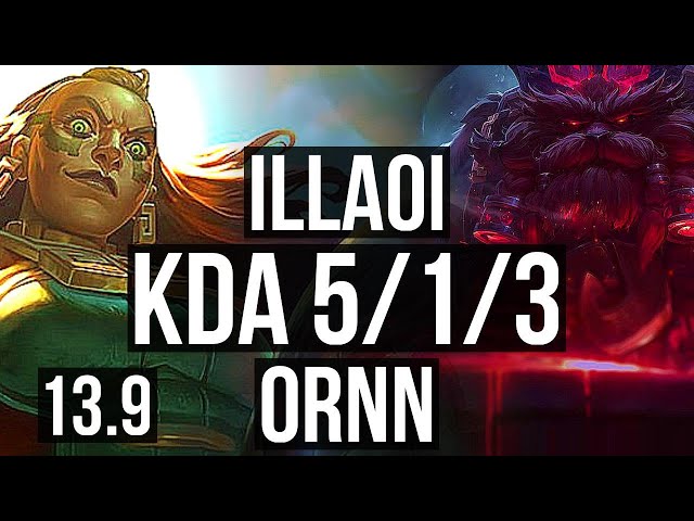 ILLAOI vs MORDEKAISER (TOP), 12 solo kills, Legendary, 13/2/3, 300+ games, KR Master