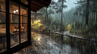 BEST RAIN on forest at night to sleep well | Goodbye insomnia with Heavy Rain