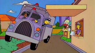 Chief Wiggum At The Drive-Thru The Simpsons