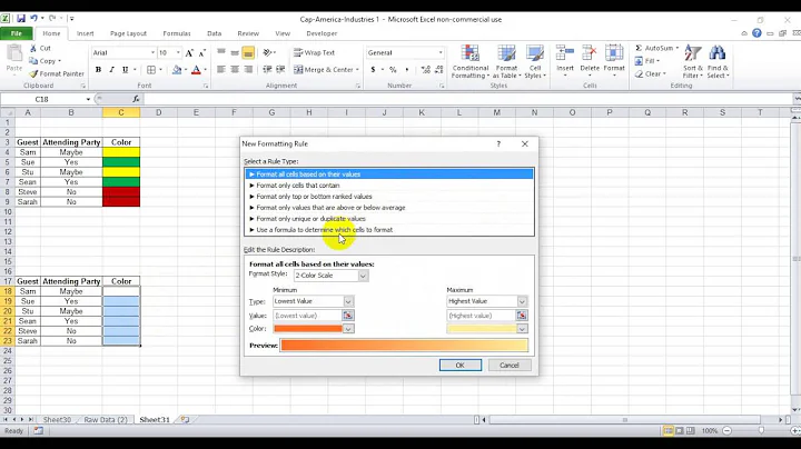 Using If then statement to change cell fill color (sort of) - DayDayNews