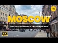 Moscow 4K Walk Spring City Vibes | From Tverskaya Zastava to Okhotny Ryad Metro | 60fps