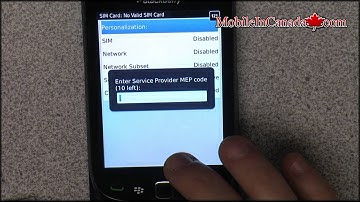 How to enter unlock code on BlackBerry Torch 9800 From Telus - www.Mobileincanada.com