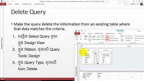 Creating Action Queries: Update, Delete, Make-table and Append Queries in MS Access