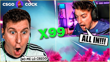 TARIFA & POKER CATCH X99 ON CSGO CRASH *CRAZY DANCES* | CSGOCOCK PROMO CODE 2022