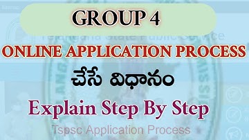 HOW TO APPLY GROUP 4 ONLINE APPLICATION PROCESS 2022TSPSC