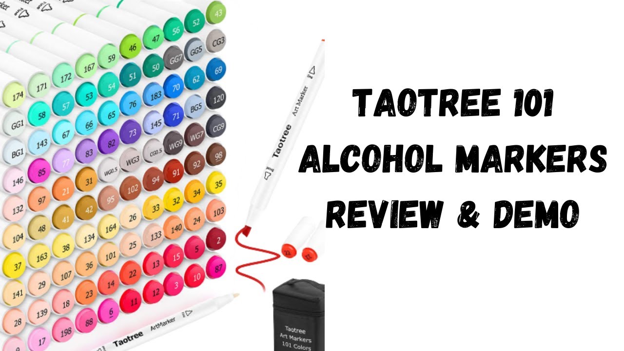 Taotree 101 Colors Alcohol Based Markers, Dual Tips Permanent