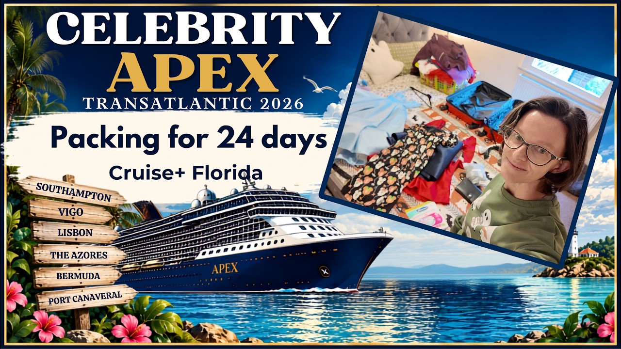 3 WEEKS in ONE SUITCASE?! 😳 Pack With Me for Our Transatlantic Cruise