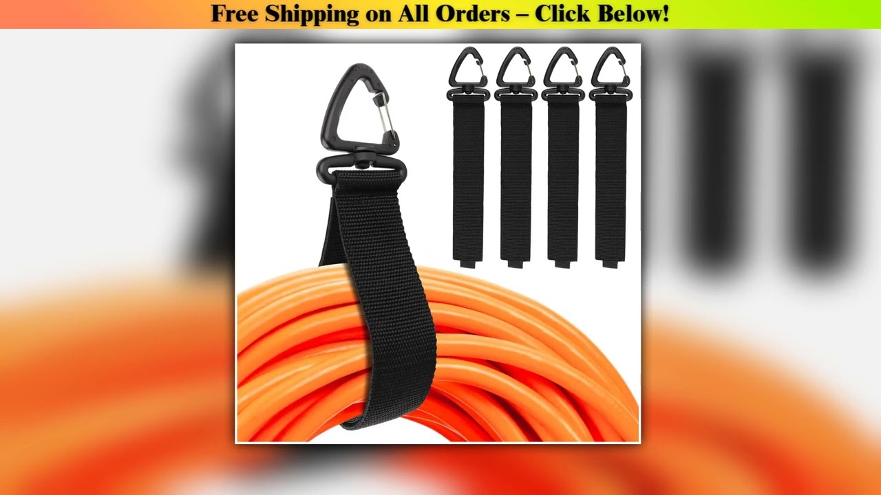 Cord Organizer Holder with Rotate Buckle Wire Manager Power Cord Management Nylon Heavy Cord