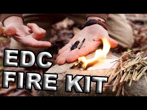 Wazoo Ceramic knife / Fire Starter & SURE STRIPS Military Tinder (Best Micro EDC)