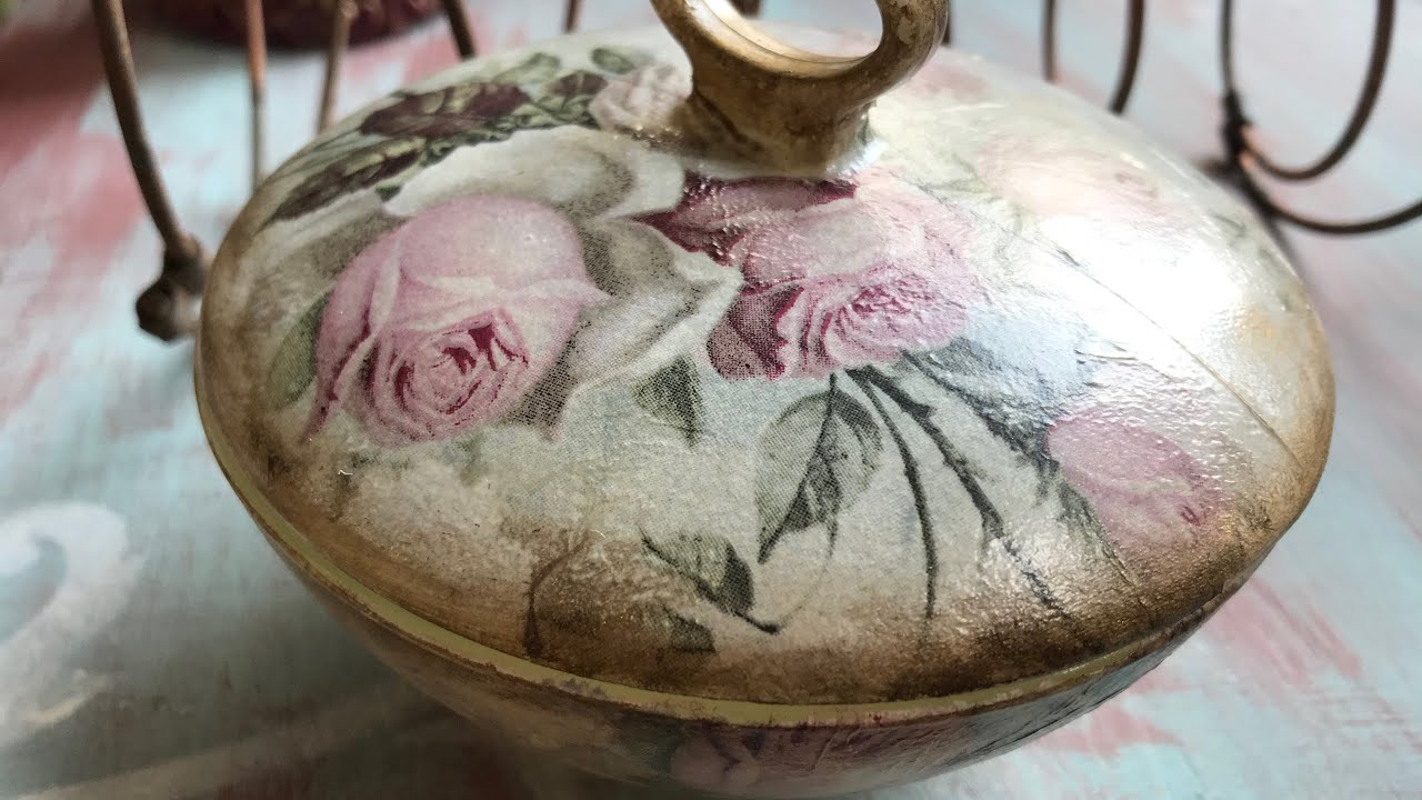 ELEGANTE TRABAJO DE DECOUPAGE CON SERVILLETA SOBRE CRISTAL #manualidades #shortsvideo