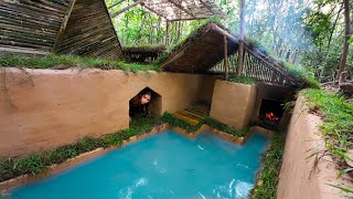 Adding a Swimming Pool to Her Secret Underground House Under Bamboo Villa by survival shelter ideas 201,546 views 3 months ago 14 minutes, 57 seconds