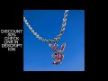 2022 New Fashion Net Red Zircon Rabbit Ladies Necklace Hip Hop Rock Pendant Necklace White Rabbit Cl