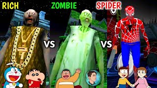 Rich Granny 3 vs Zombie Granny 3 vs Spider Granny 3 With Doraemon & Friends screenshot 5