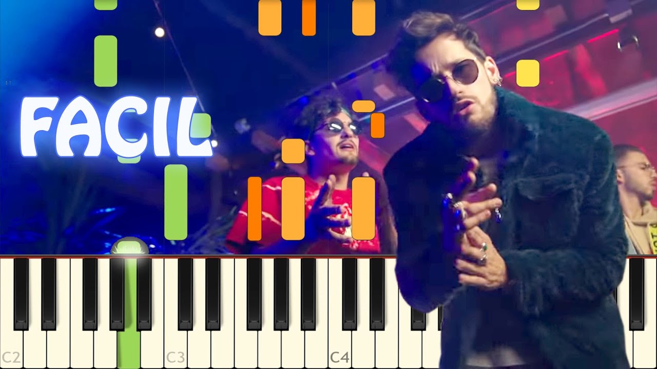 Desconocidos - Mau y Ricky, Manuel Turizo, Camilo - Piano Facil - Lento - Synthesia