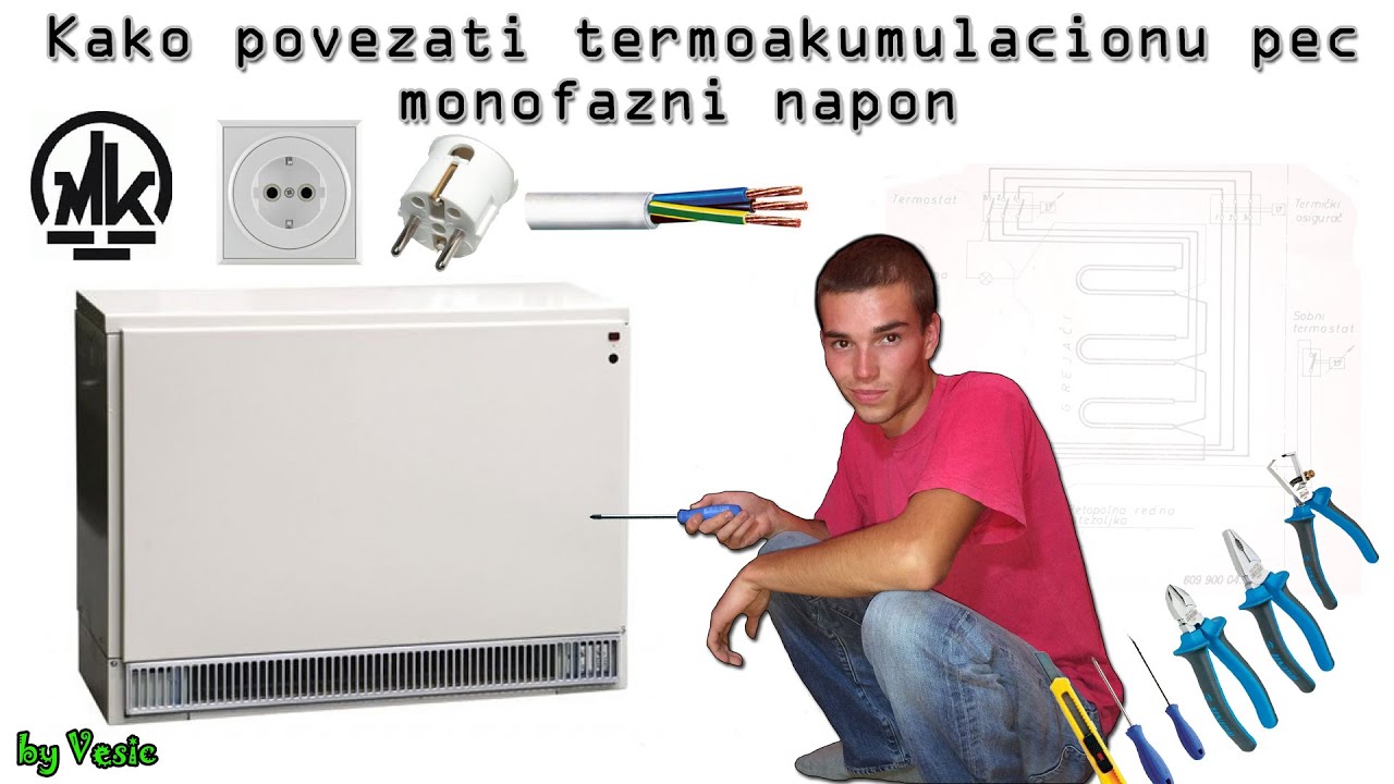 Kako spojiti TA pec na monofazni napon - YouTube