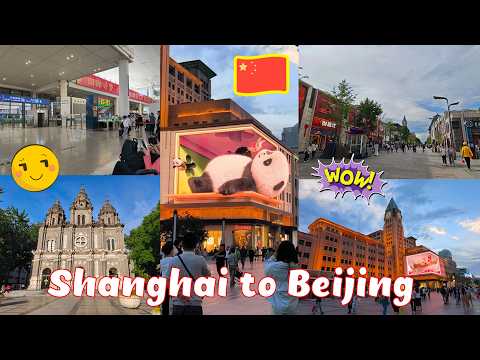 Booking High Speed Train Experience from Shanghai to Beijing & Wangfujing Street Walking Tour2026🇨🇳