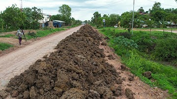 Awesome Work Spreading Clay With A SANY & SDLG Grader For New Construction Commune Foundation Roads