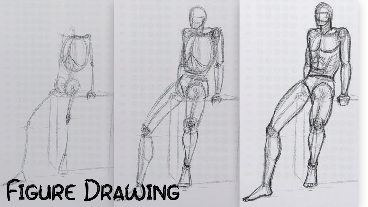 How to Draw Anatomy pose Male Sitting Pose Drawing, Basic Anatomy