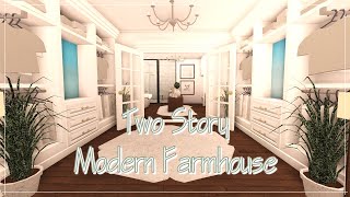 Roblox | Bloxburg: Two Story Modern Farmhouse Home | 400k | Part 1 | Speed Build