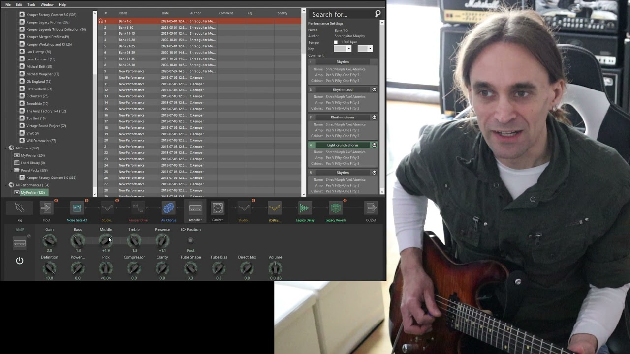 Kemper stereo widener an acoustic guitar sim - Neural DSP Plini Profile