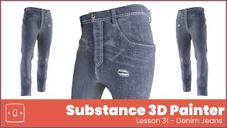 31 | Substance 3D Painter Course - Denim Jeans screenshot 2