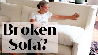 How to fix a broken slouchy sofa back the easy way.